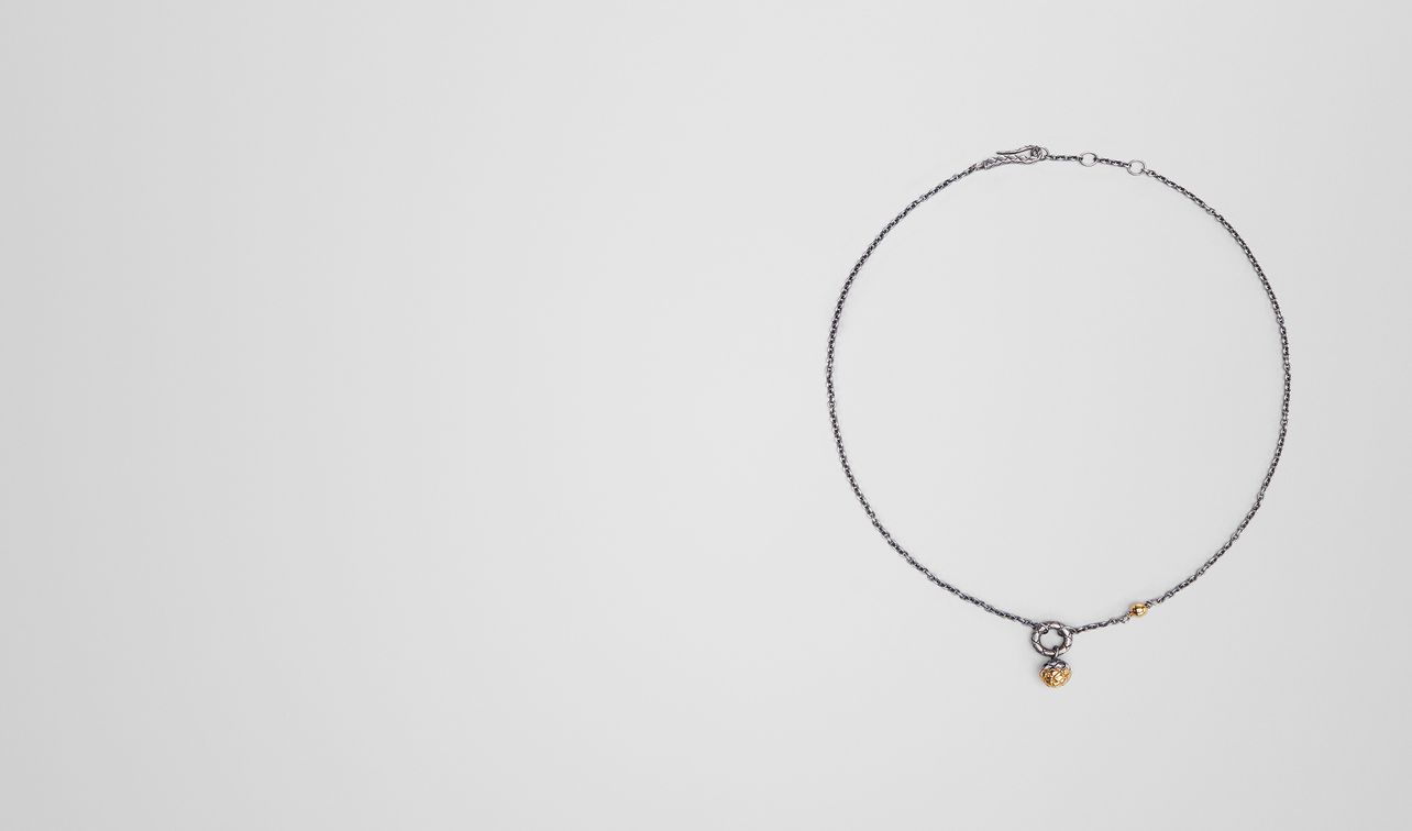 antique silver/yellow gold patina dichotomy necklace landing