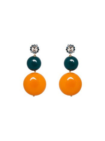 Marni Rhinestone earrings with resin charms Woman