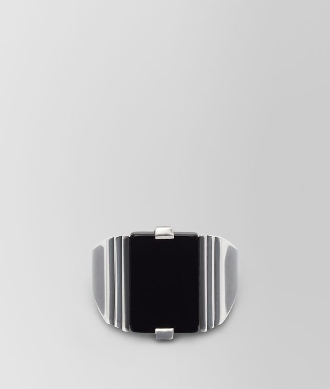 BOTTEGA VENETA NERO SILVER RING Ring Woman fp