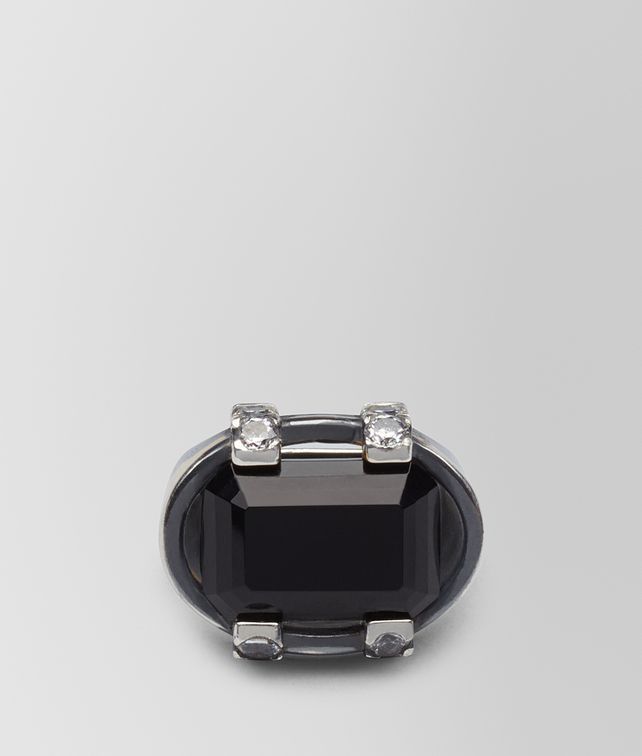 BOTTEGA VENETA ONYX/CUBIC ZIRCONIA/SILVER RING Ring Woman fp