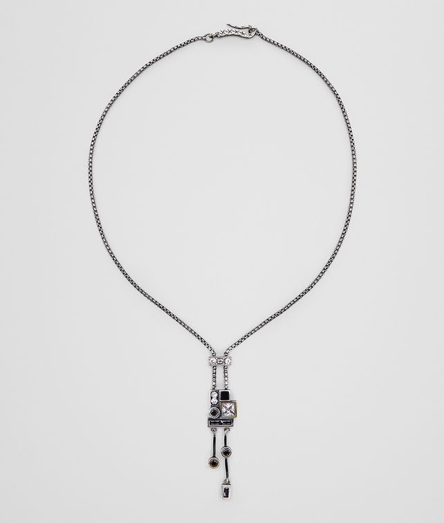 BOTTEGA VENETA CUBIC ZIRCONIA/ENAMEL/SILVER PENDANT Necklace Woman fp