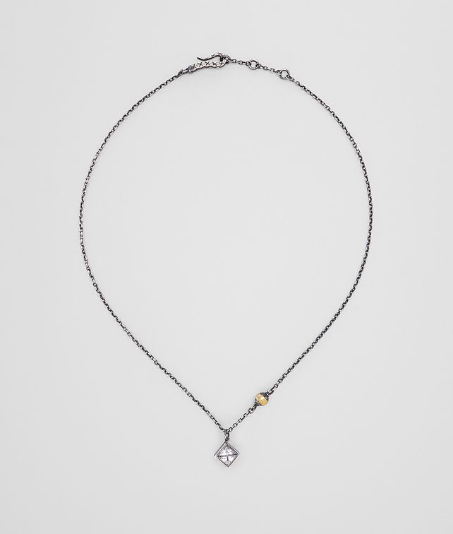BOTTEGA VENETA CUBIC ZIRCONIA/ENAMEL/SILVER PENDANT Necklace Woman fp