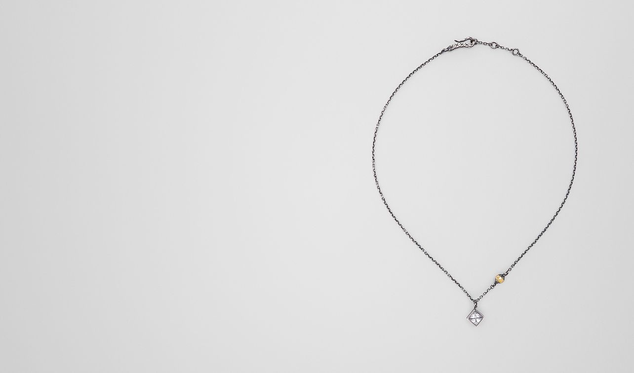 cubic zirconia/enamel/silver pendant landing
