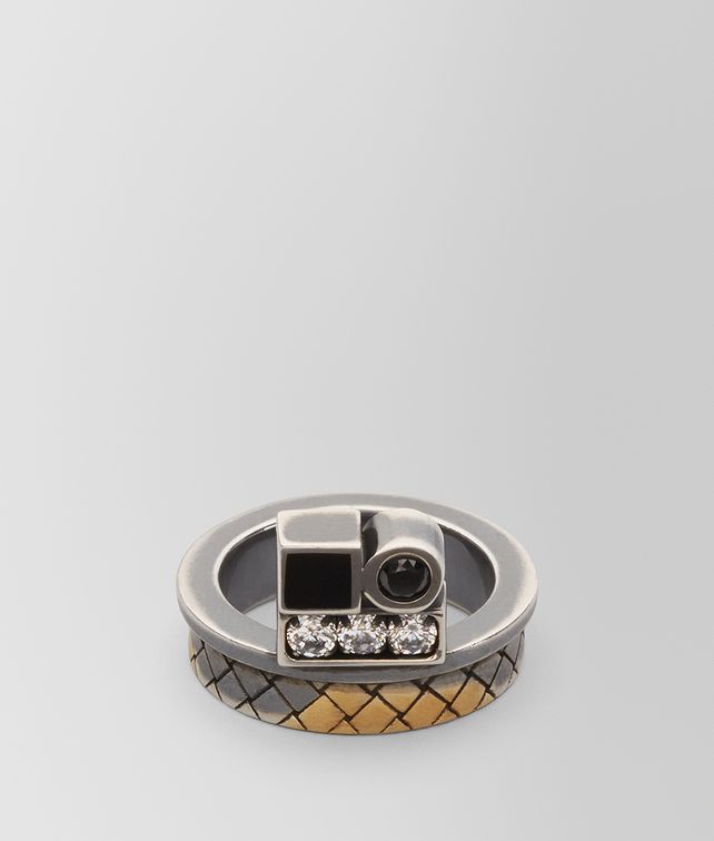 BOTTEGA VENETA CUBIC ZIRCONIA/ENAMEL/SILVER RING Ring Woman fp