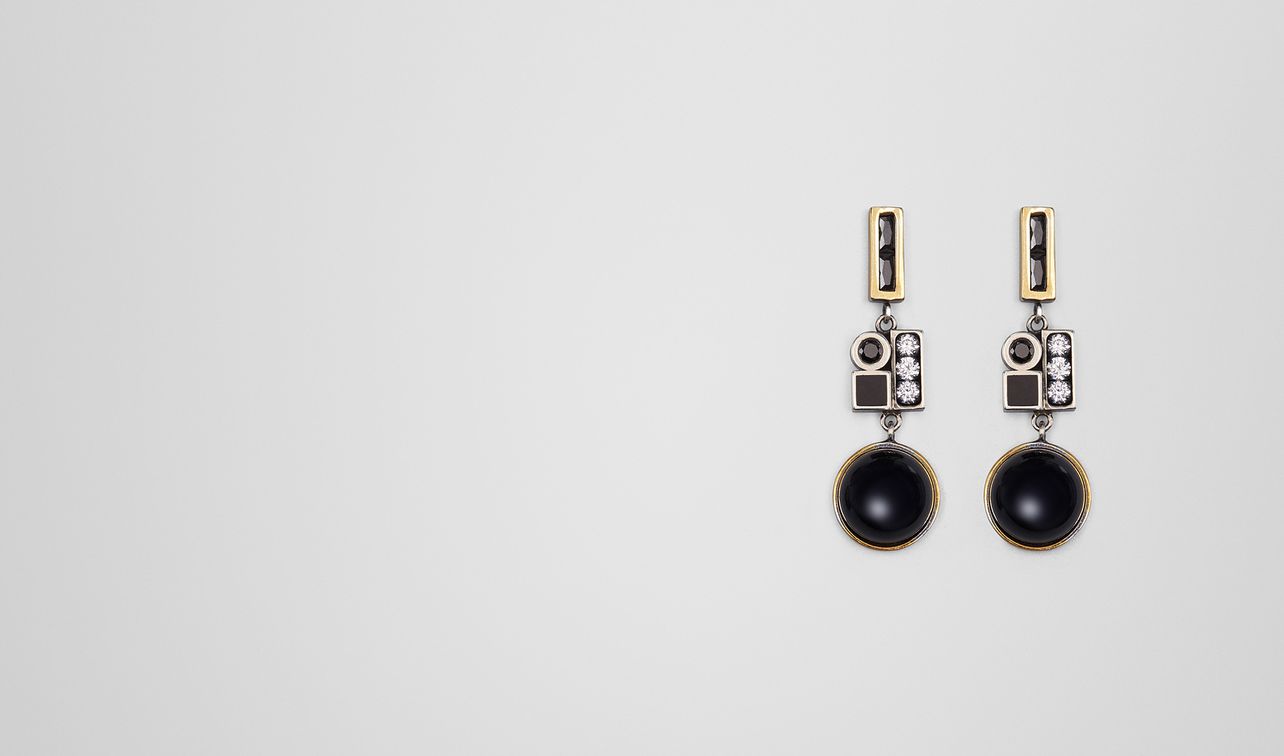 onyx/silver/enamel earring landing