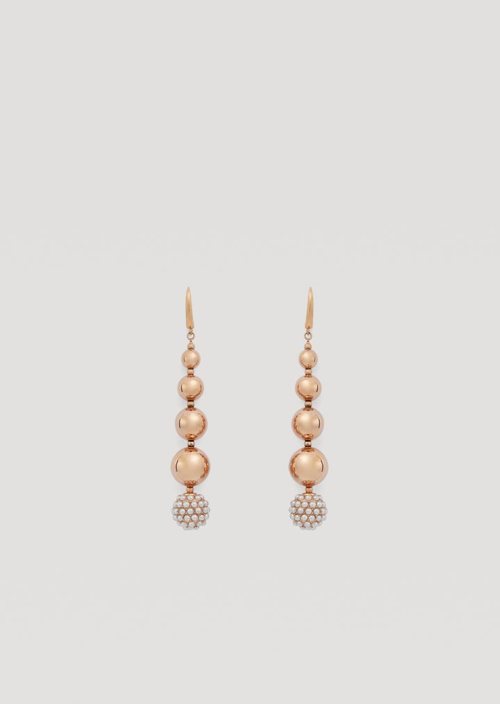 Drop Earrings With Baubles And Diamonds Woman Emporio Armani