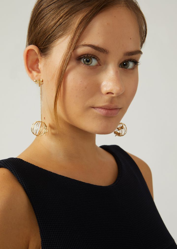 Drop Earrings With Dragonflies And Baubles Woman Emporio Drop Earrings With Dragonflies And Baubles Woman Emporio