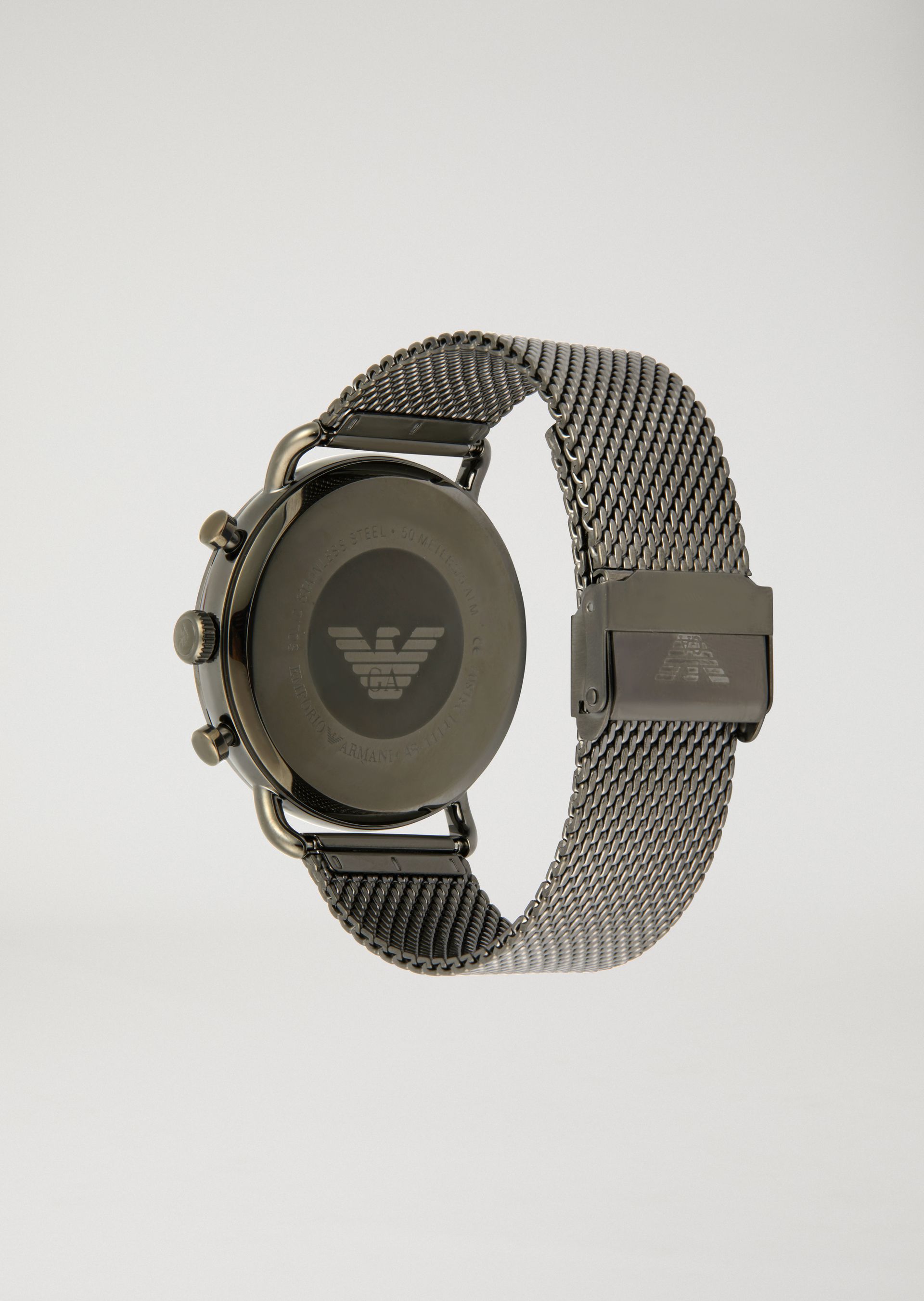 Stainless steel chronograph with tachymeter dial Man Emporio Armani