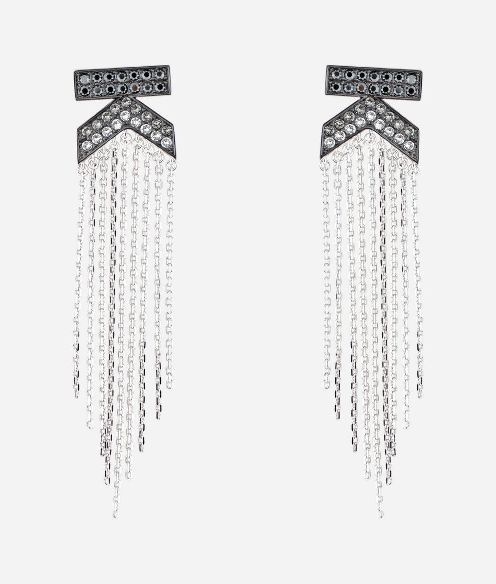 KARL LAGERFELD Double K Fringe Earrings Earring Woman f