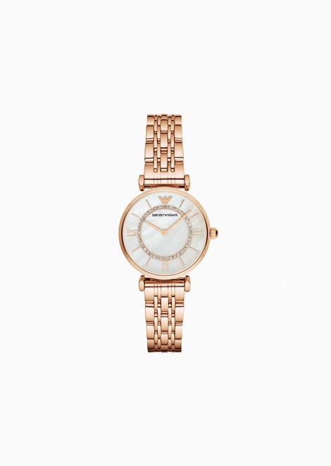 gold plated armani watch