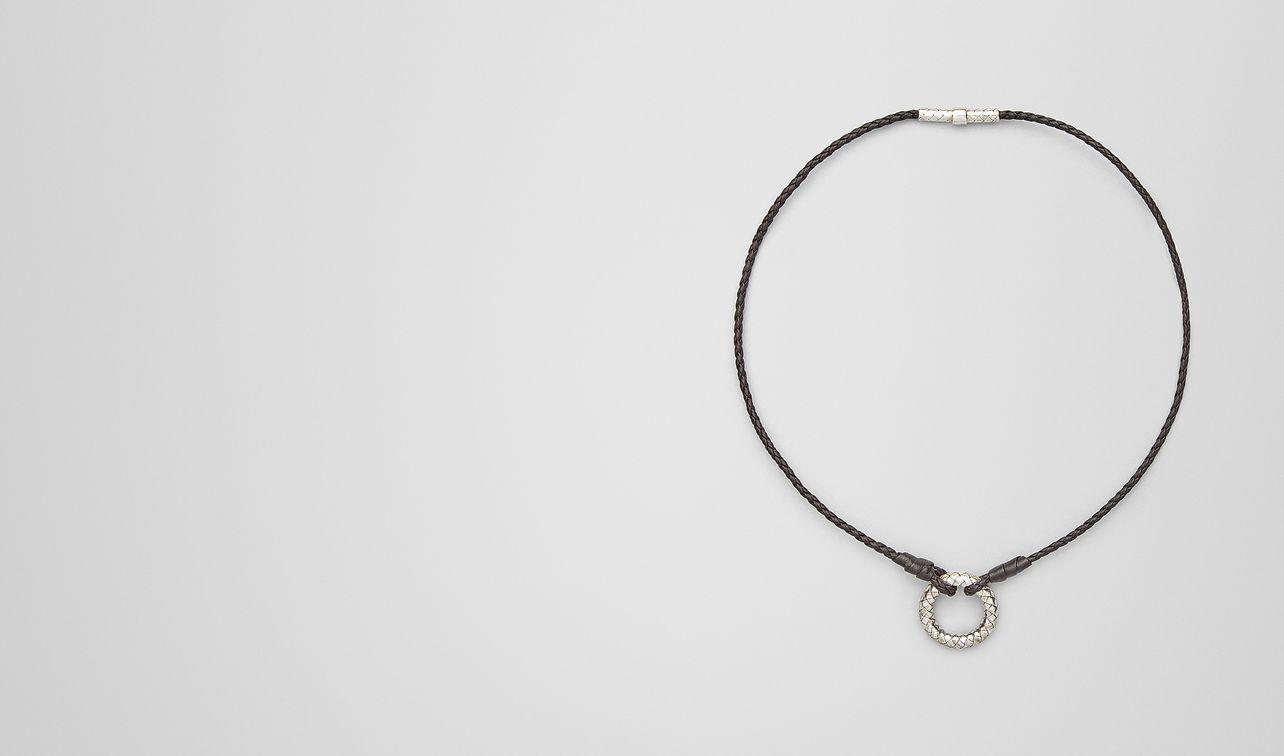 pendant in intrecciato silver landing