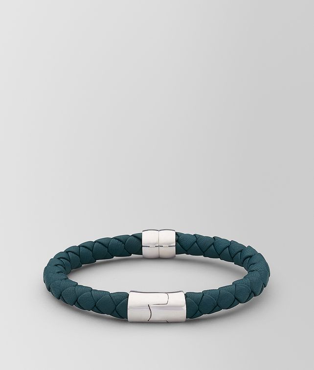 BOTTEGA VENETA ARMBAND AUS LEDER UND SILBER Armband Herren fp