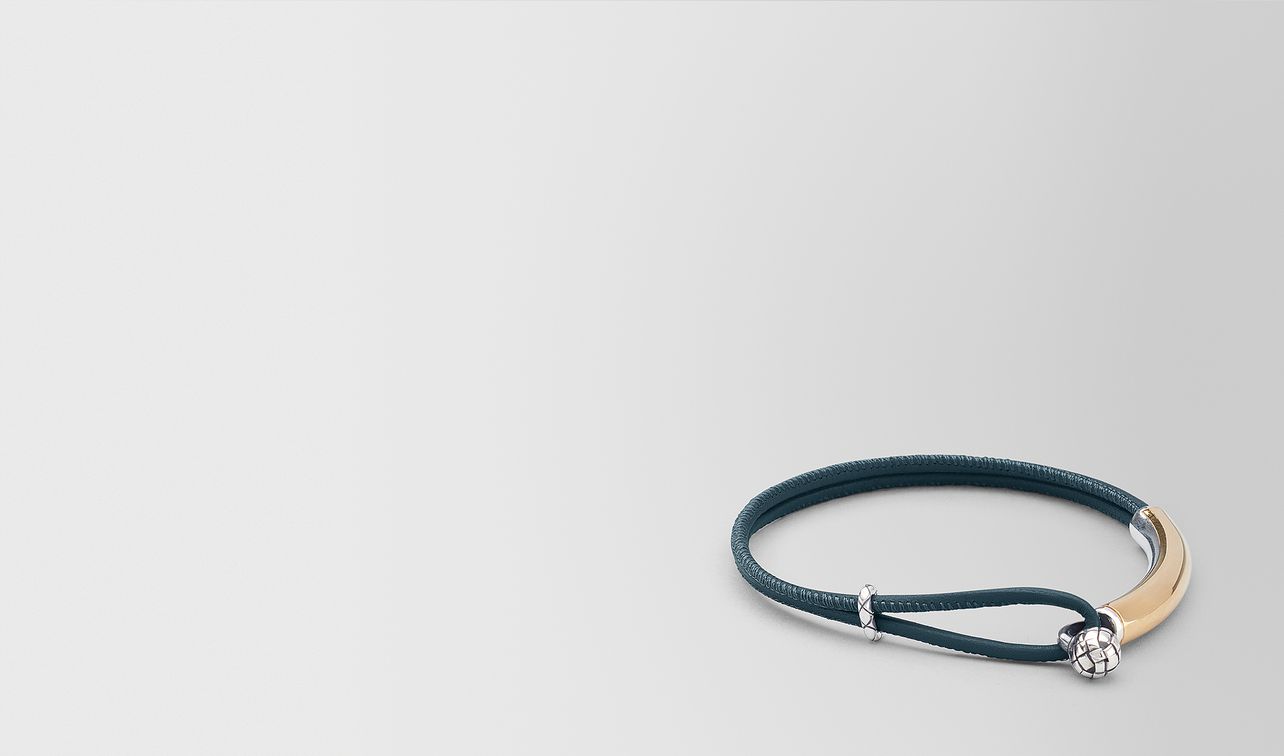 bracelet in leather and silver landing