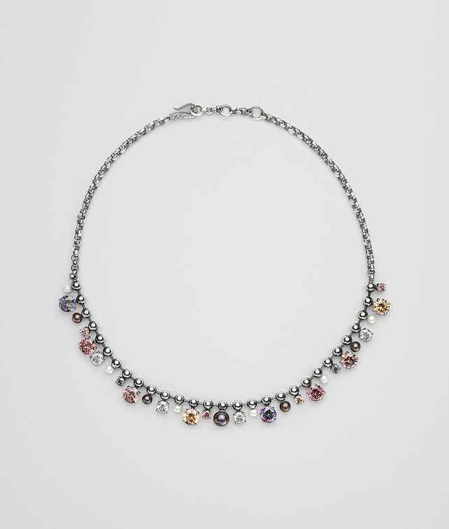 BOTTEGA VENETA NECKLACE IN PEARL AND ZIRCONIA Necklace Woman fp