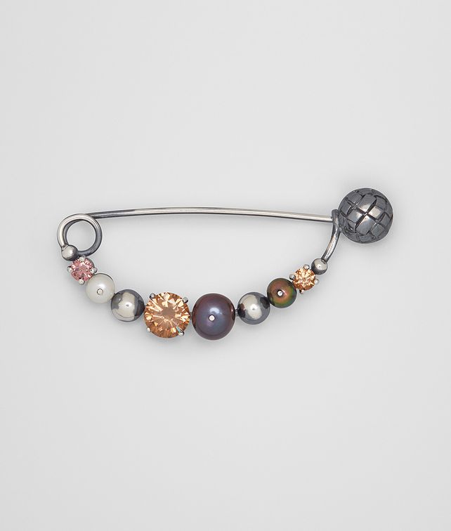 BOTTEGA VENETA BROOCH IN PEARL AND ZIRCONIA Other Jewellery Woman fp
