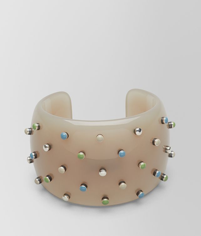 BOTTEGA VENETA BRACELET IN RESIN AND SILVER Bracelet Woman fp