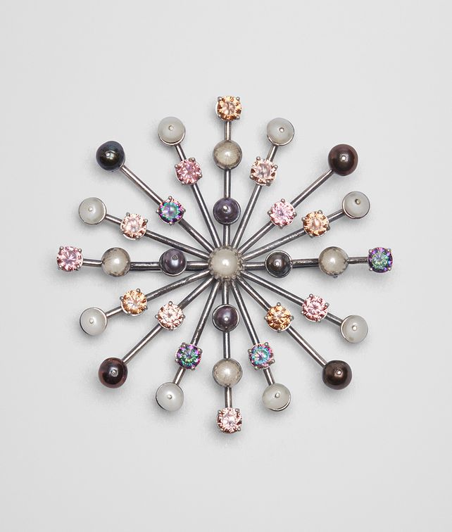 BOTTEGA VENETA BROOCH IN PEARL AND ZIRCONIA Other Jewellery Woman fp