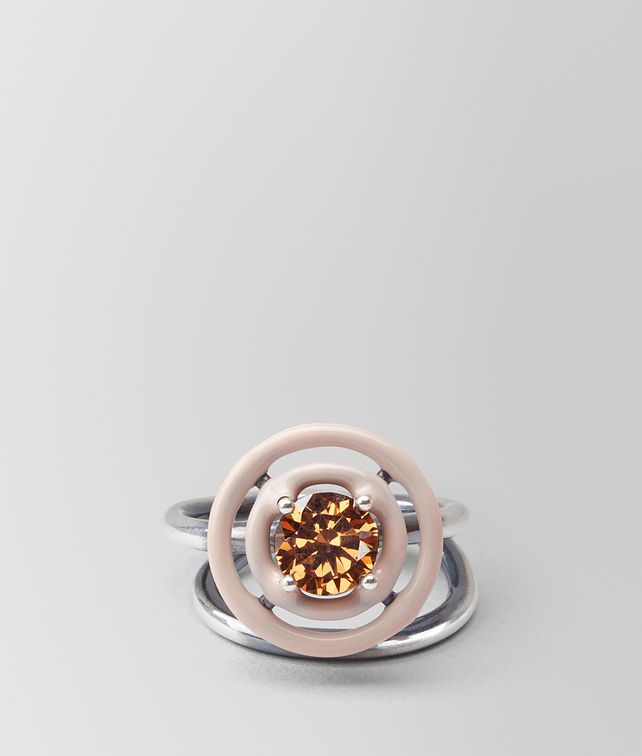BOTTEGA VENETA RING IN ZIRCONIA AND ENAMEL Ring Woman fp