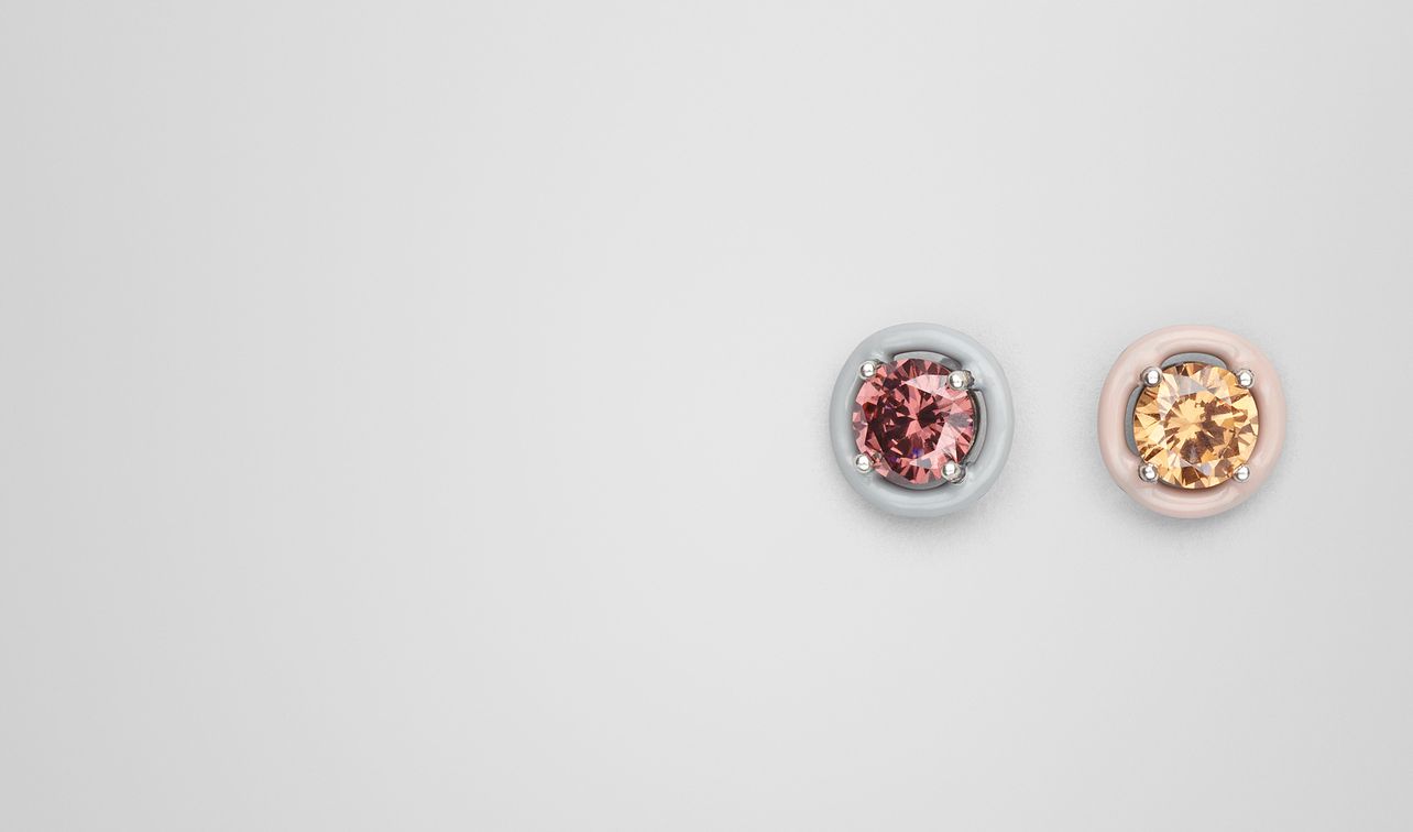 orecchino con zirconia e smalto landing