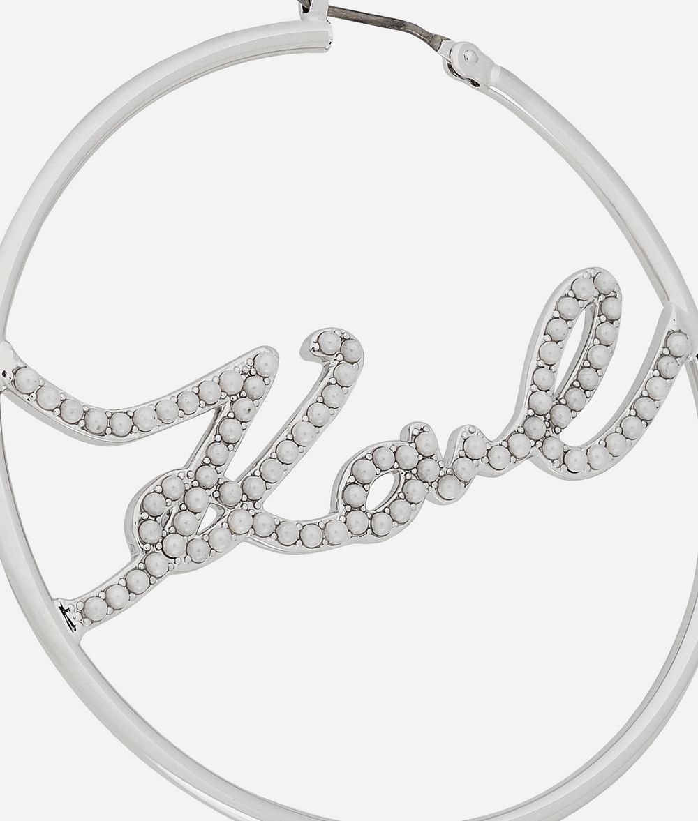 KARL LAGERFELD Karl Signature Hoop Earrings Earring Woman d
