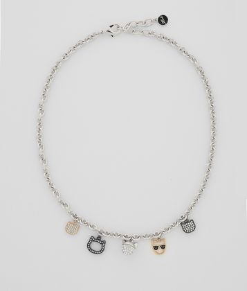 KARL LAGERFELD CHOUPETTE MULTI-CHARM NECKLACE