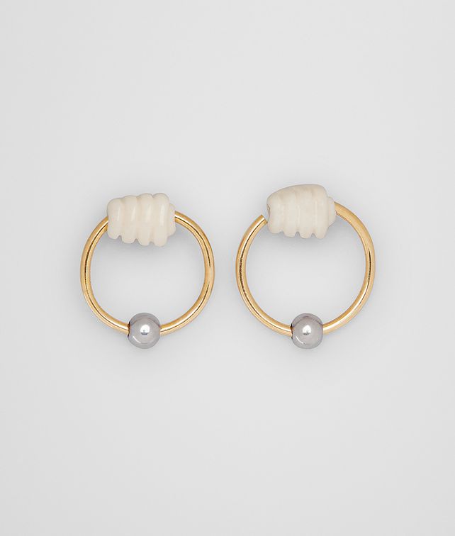 BOTTEGA VENETA EARRING IN STERLING SILVER AND BONE Earrings Woman fp