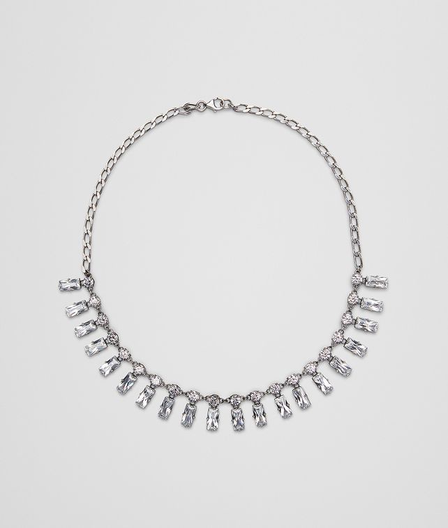 BOTTEGA VENETA NECKLACE IN ZIRCONIA AND STERLING SILVER Necklace Woman fp