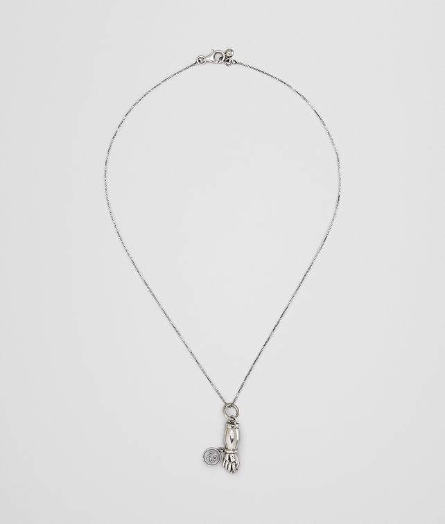 BOTTEGA VENETA CHARM NECKLACE IN STERLING SILVER Necklace Woman fp
