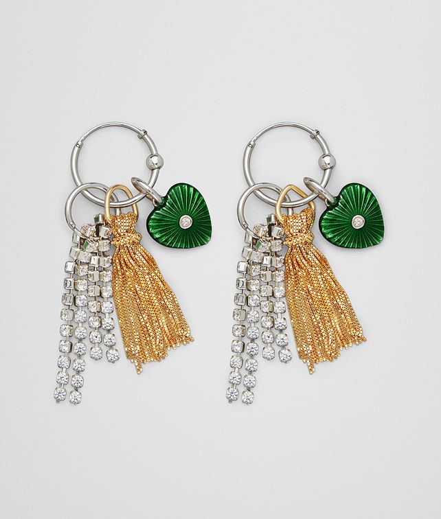 BOTTEGA VENETA EARRING IN STERLING SILVER, ZIRCONIA AND ENAMEL Earrings Woman fp
