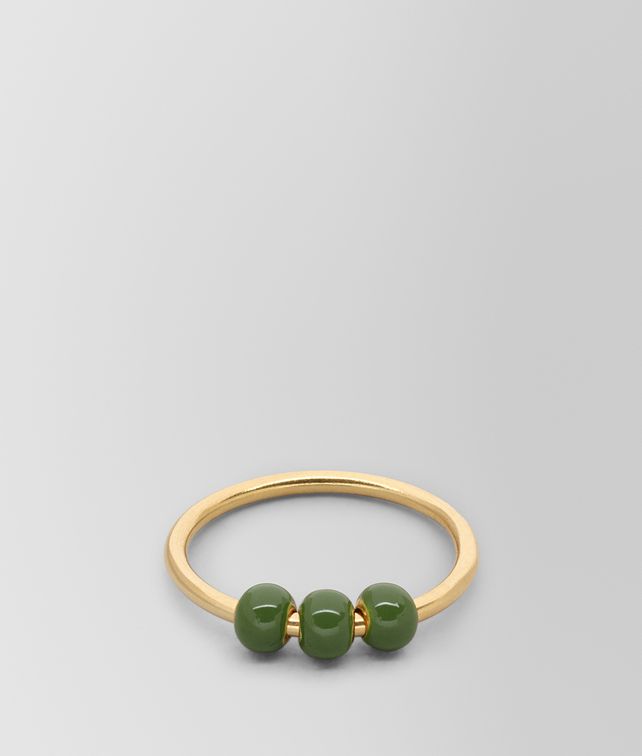 BOTTEGA VENETA RING IN STERLING SILVER AND ENAMEL Ring Woman fp