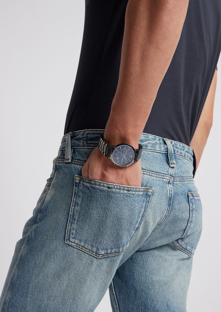 Man stainless steel cronograph | Man | Emporio Armani
