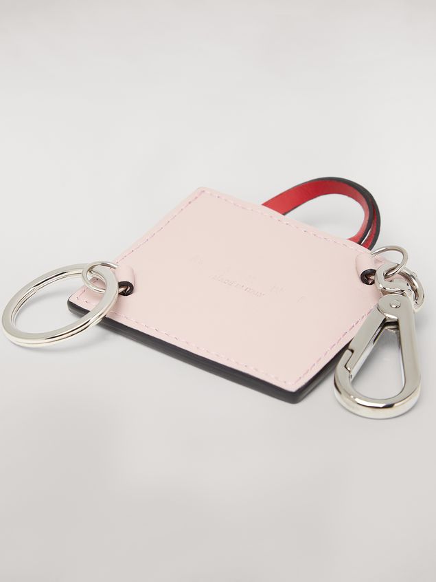 Key rings Marni Pink EMOJI pendant in leather and metal Woman