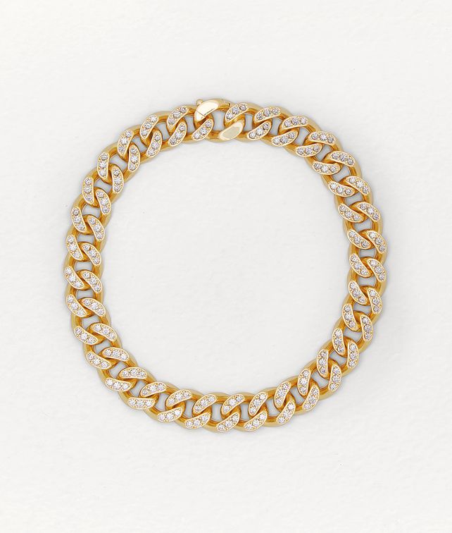 BOTTEGA VENETA NECKLACE IN ZIRCONIA AND STERLING SILVER Necklace Woman fp