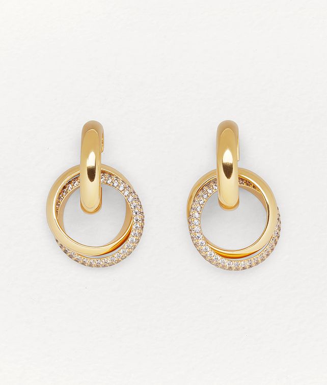 BOTTEGA VENETA EARRINGS IN ZIRCONIA AND STERLING SILVER Earrings Woman fp