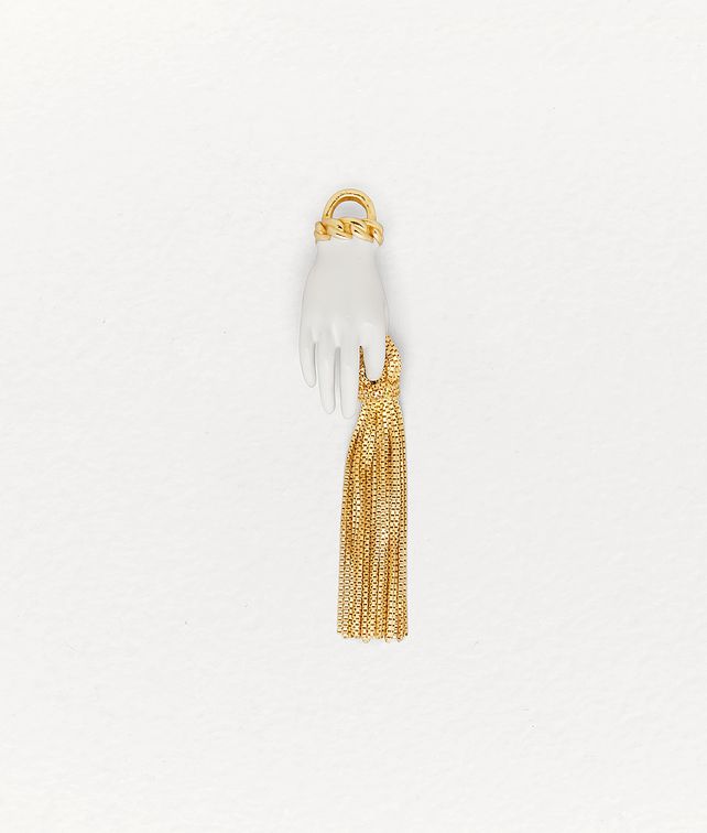 BOTTEGA VENETA PENDANT IN STERLING SILVER AND ENAMEL Necklace Woman fp