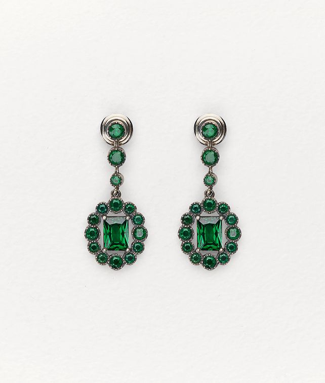 BOTTEGA VENETA EARRINGS IN ZIRCONIA AND STERLING SILVER Earrings Woman fp