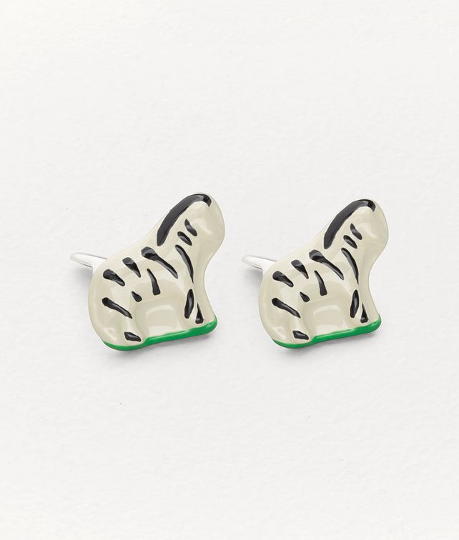 BOTTEGA VENETA CUFFLINKS IN STERLING SILVER AND ENAMEL Other Jewellery Man fp