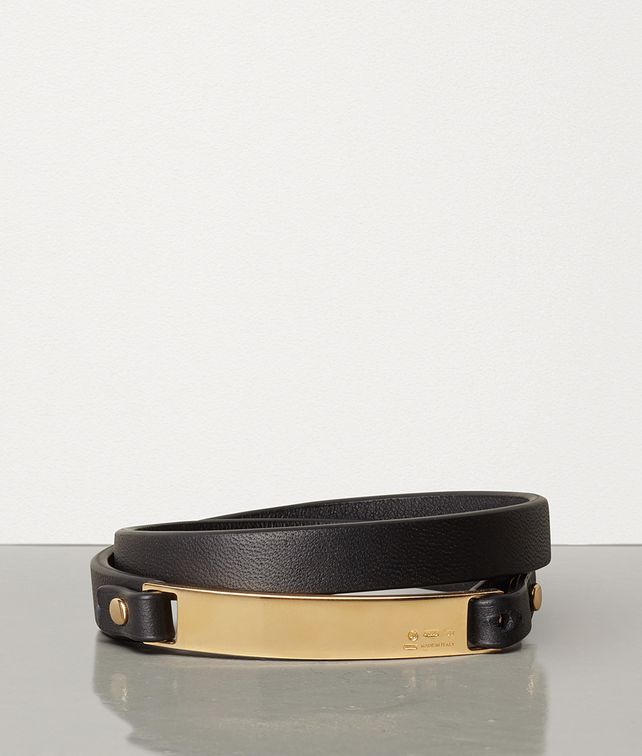 BOTTEGA VENETA BRACELET IN STERLING SILVER AND NAPPA Bracelet E fp
