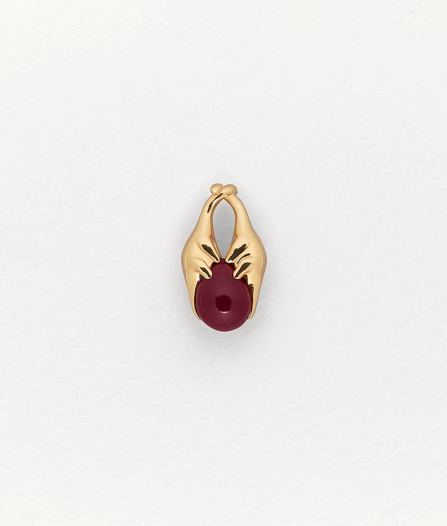 BOTTEGA VENETA PENDANT IN STERLING SILVER AND ENAMEL Necklace E fp