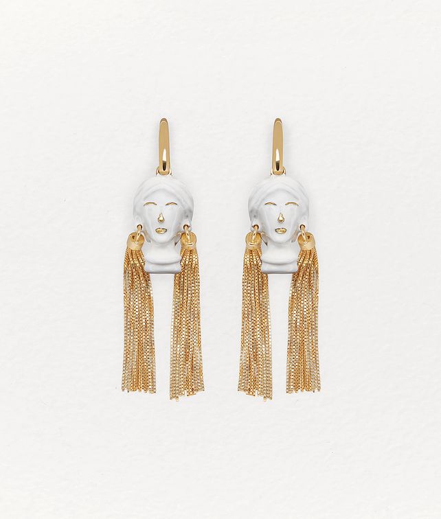 BOTTEGA VENETA EARRINGS IN STERLING SILVER AND ENAMEL Earrings Woman fp