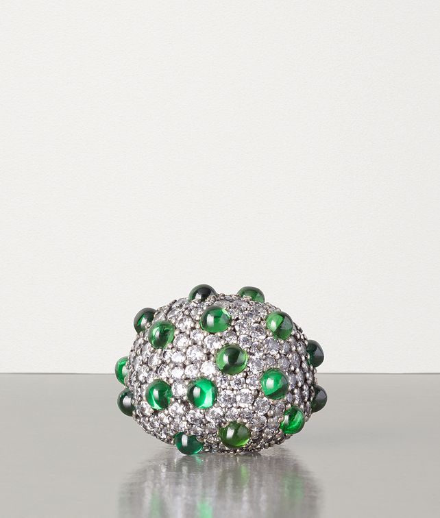 BOTTEGA VENETA RING IN ZIRCONIA AND STERLING SILVER Ring Woman fp