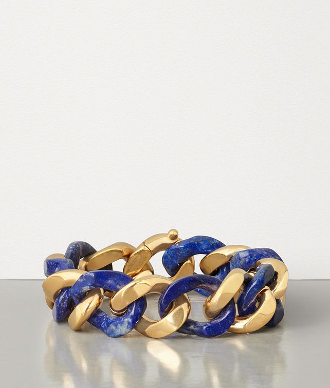 BOTTEGA VENETA BRACELET IN LAPIS LAZULI AND GOLD PLATED SILVER Bracelet Woman fp