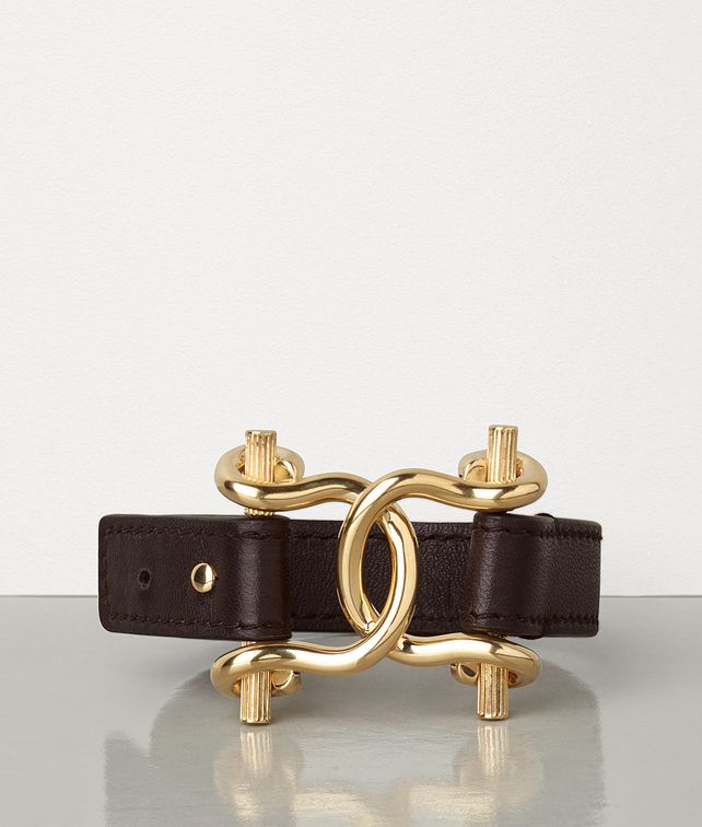 BOTTEGA VENETA BRACELET IN GOLD PLATED SILVER AND NAPPA Bracelet Woman fp