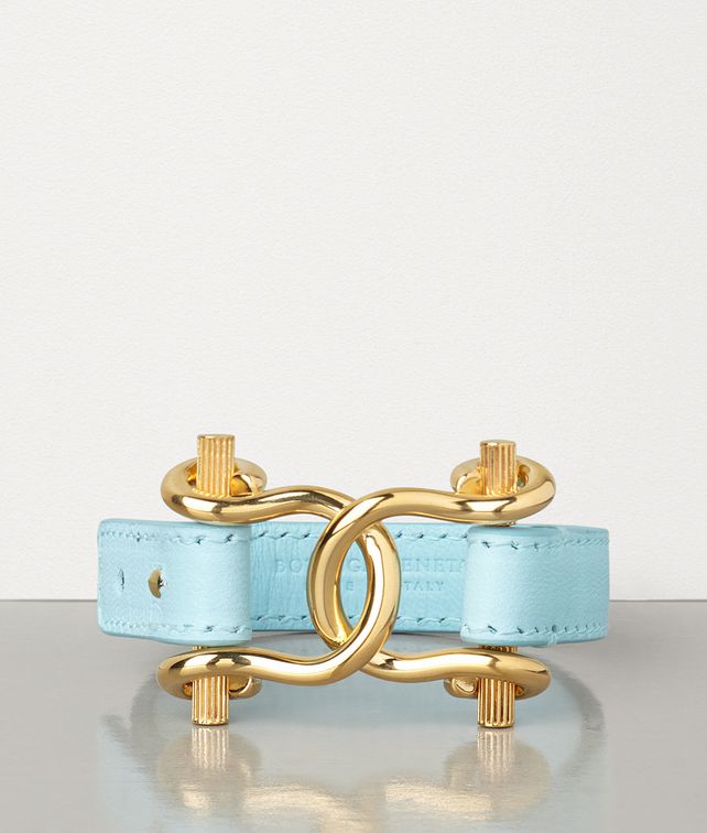 BOTTEGA VENETA BRACELET IN GOLD PLATED SILVER AND NAPPA Bracelet Woman fp
