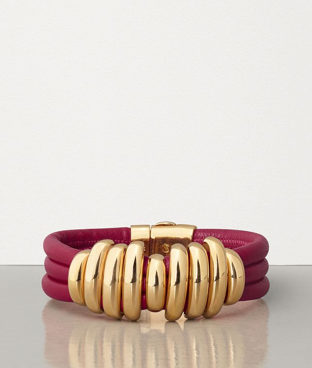 BOTTEGA VENETA BRACELET IN GOLD PLATED SILVER AND NAPPA Bracelet Woman fp