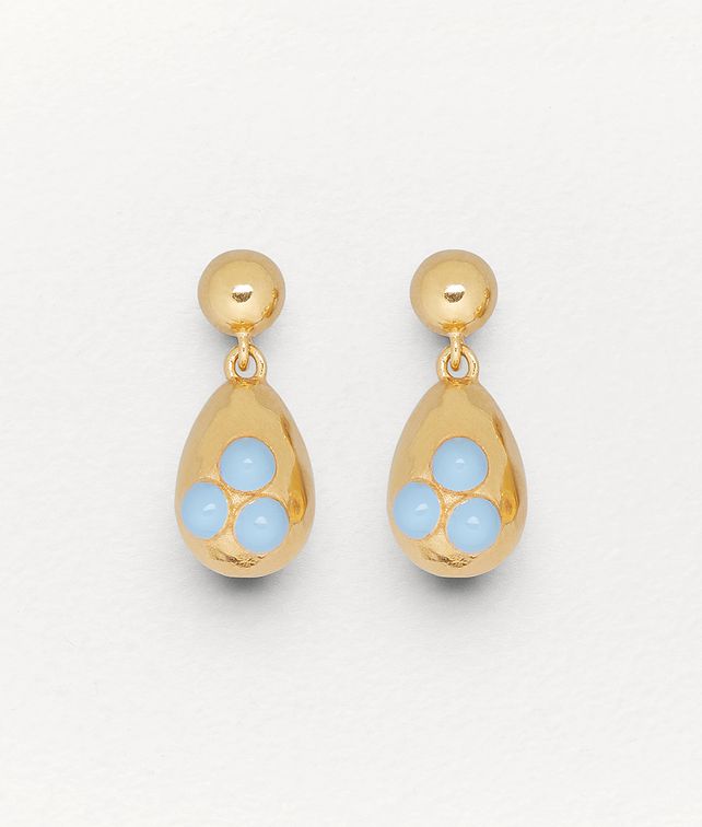BOTTEGA VENETA EARRINGS IN GOLD PLATED SILVER AND ENAMEL Earrings Woman fp