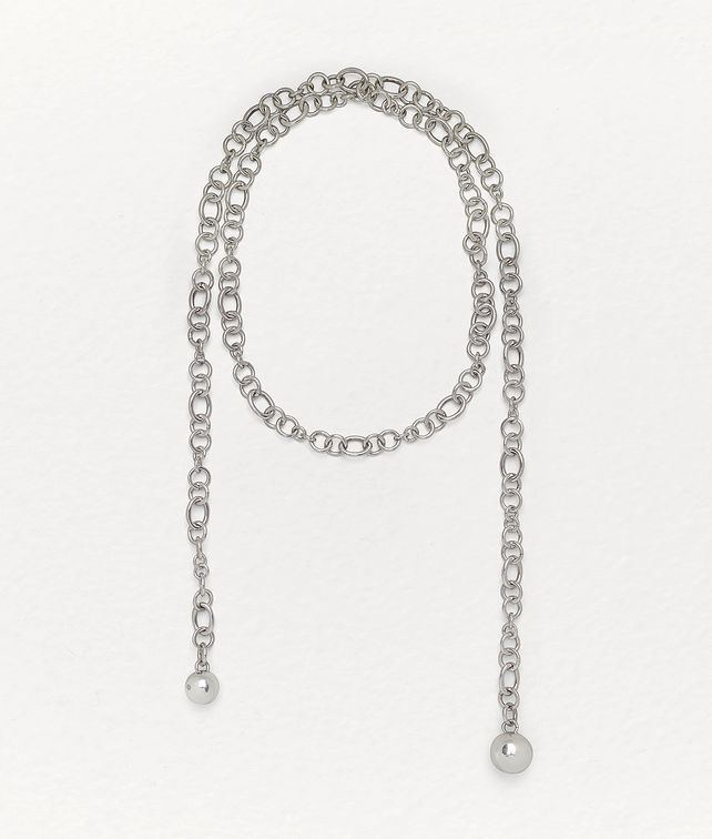 BOTTEGA VENETA NECKLACE IN SILVER Necklace Woman fp
