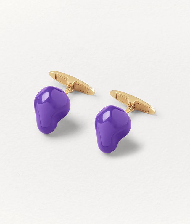 BOTTEGA VENETA CUFFLINKS IN SILVER AND ENAMEL Other Jewellery Man fp