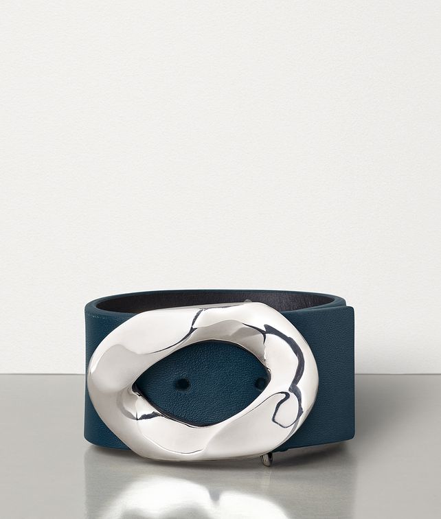 BOTTEGA VENETA BRACELET IN SILVER AND NAPPA Bracelet Man fp