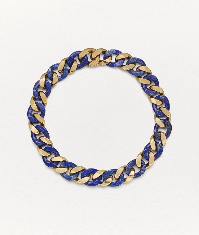 BOTTEGA VENETA NECKLACE IN LAPIS LAZULI AND GOLD PLATED SILVER Necklace Woman fp